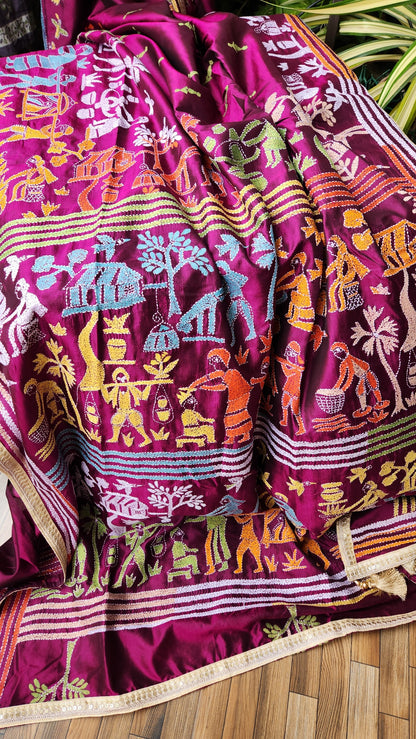 THEME KANTHA SAREE
