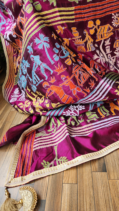 THEME KANTHA SAREE