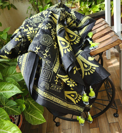 WARLI KANTHA DUPATTA