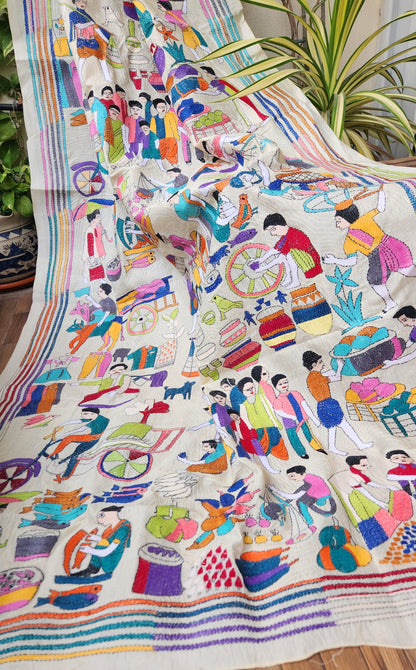 VILLAGE FAIR KANTHA DUPATTA