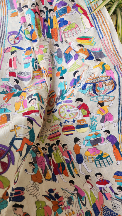 VILLAGE FAIR KANTHA DUPATTA