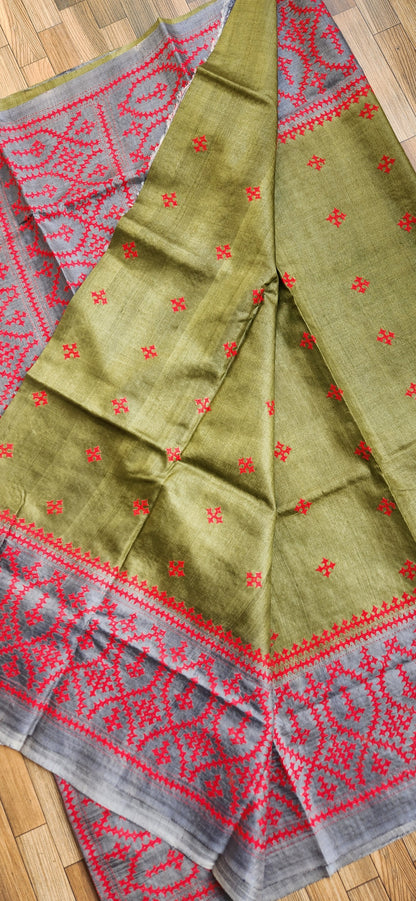 DESIGNER KUTCHWORK SILK SAREE