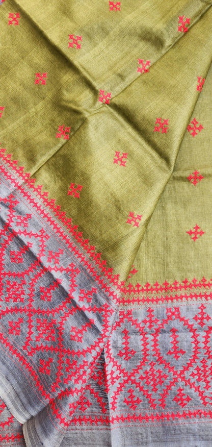 DESIGNER KUTCHWORK SILK SAREE