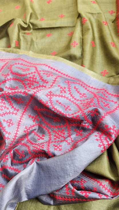 DESIGNER KUTCHWORK SILK SAREE