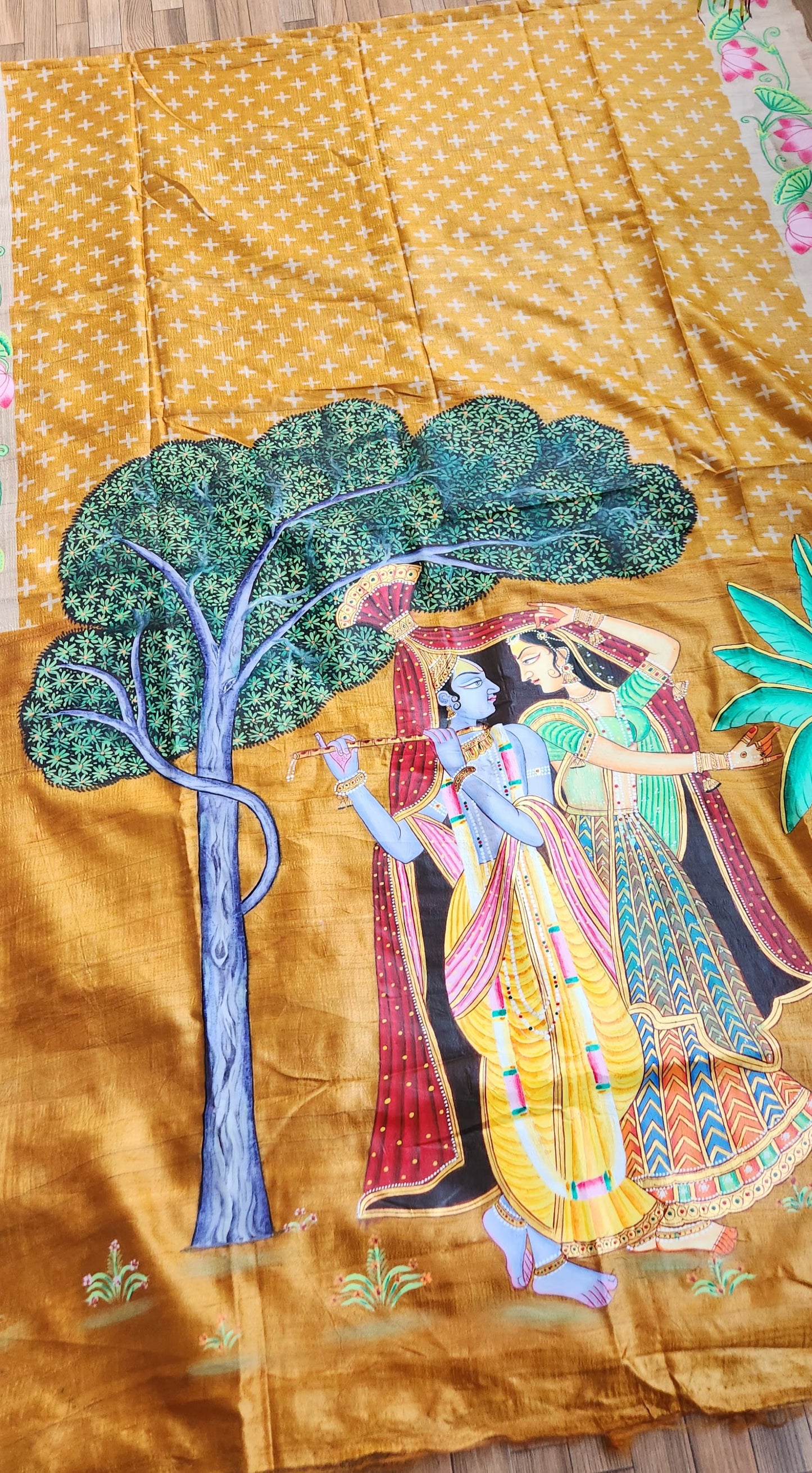 PICHWAI HANDPAINTED SAREE