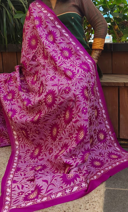 PURPLE PROSE KANTHA DUPATTA