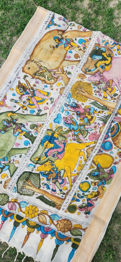 KALAMKARI SILK DUPATTA