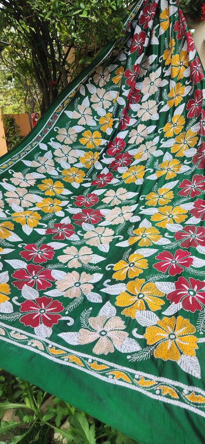 GREEN GLORY KANTHA DUPATTA