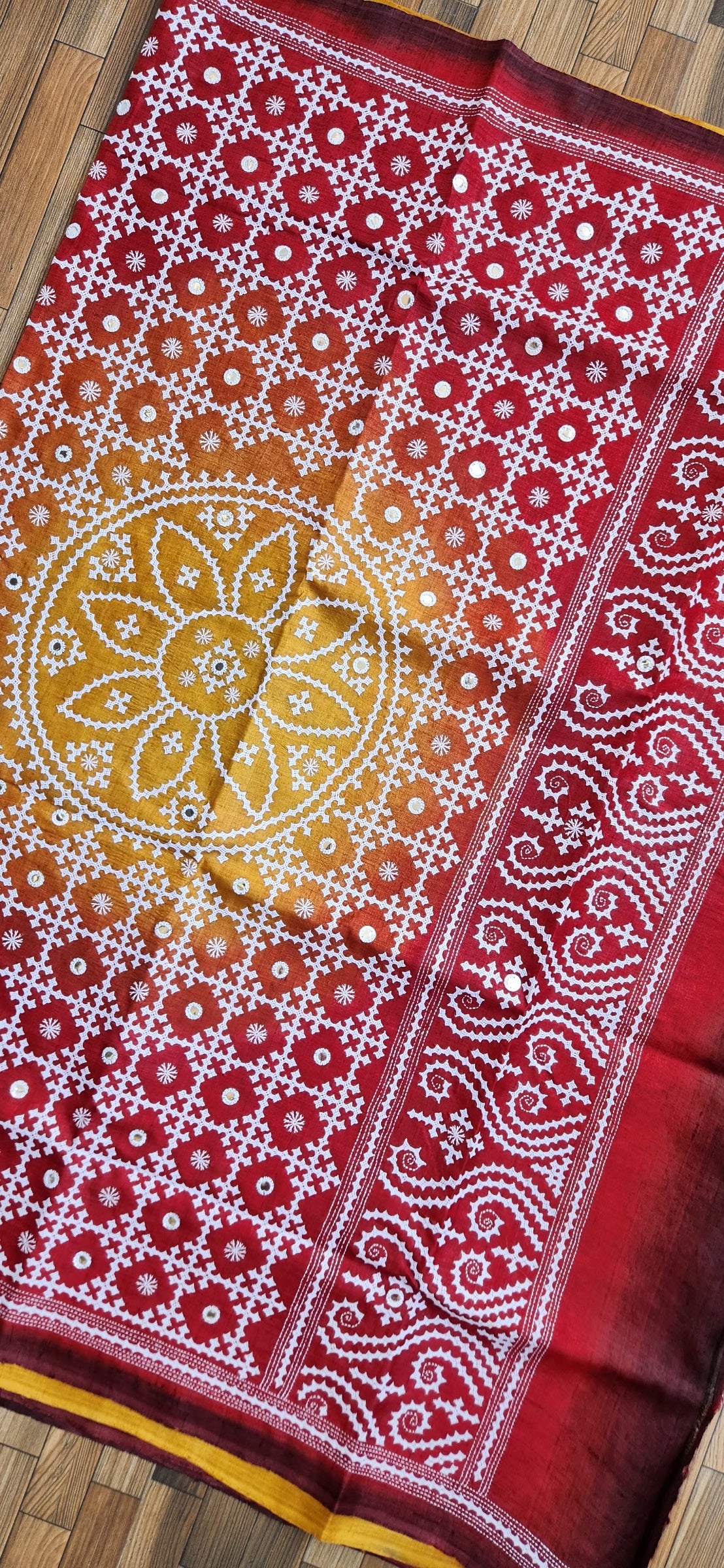 DESIGNER KUTCHWORK SILK SAREE