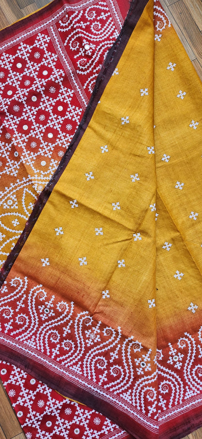 DESIGNER KUTCHWORK SILK SAREE