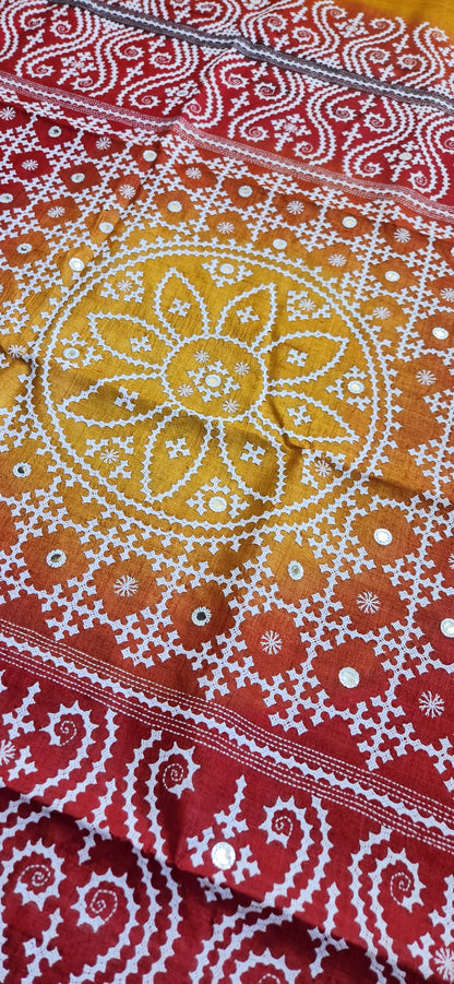 DESIGNER KUTCHWORK SILK SAREE