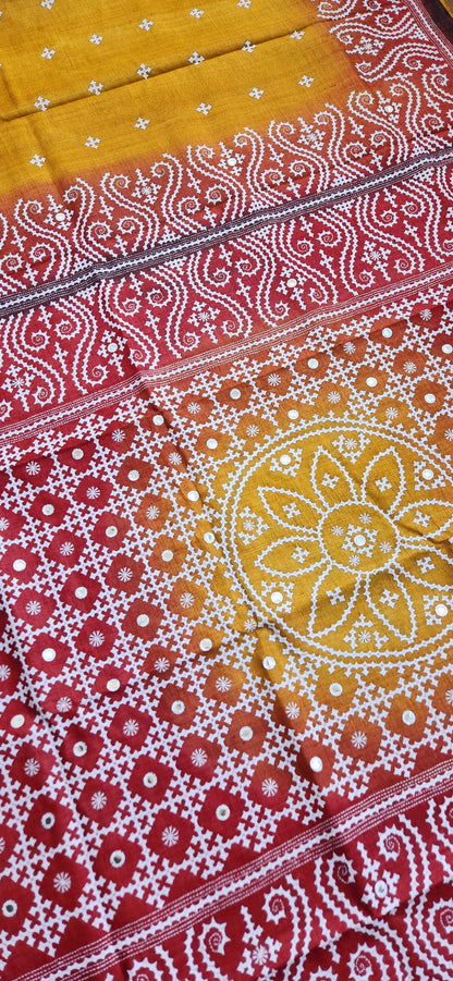 DESIGNER KUTCHWORK SILK SAREE