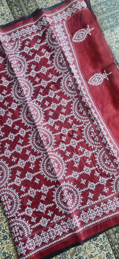 DESIGNER KUTCHWORK SILK SAREE