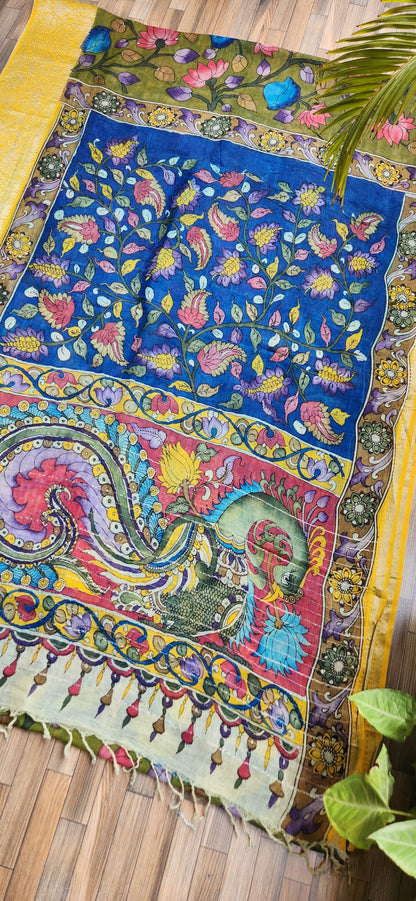 KALAMKARI SILK SAREE - NATURE
