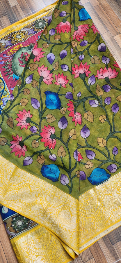 KALAMKARI SILK SAREE - NATURE