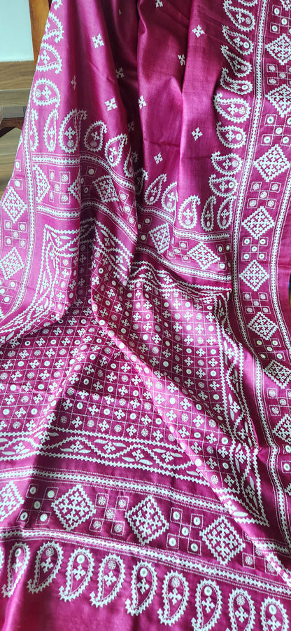 DESIGNER KUTCHWORK SILK SAREE