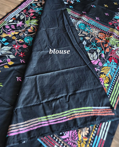 BIRDS KANTHA SAREE