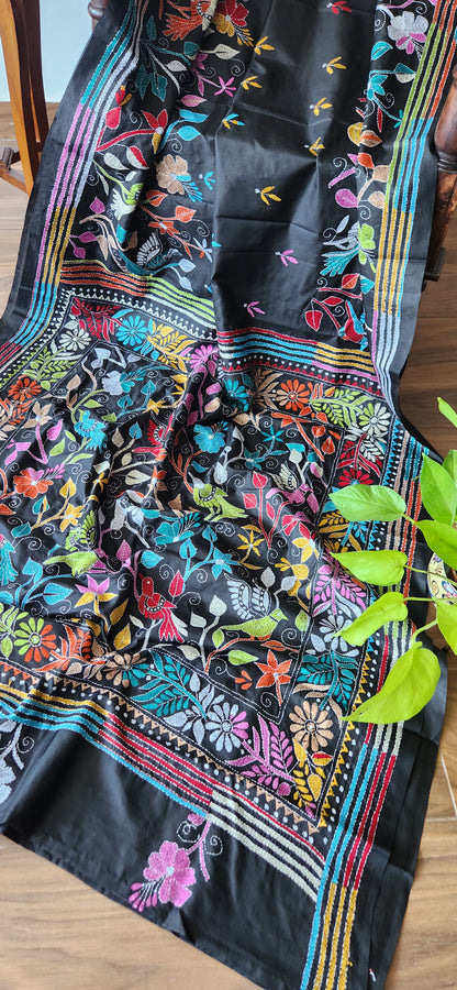 BIRDS KANTHA SAREE