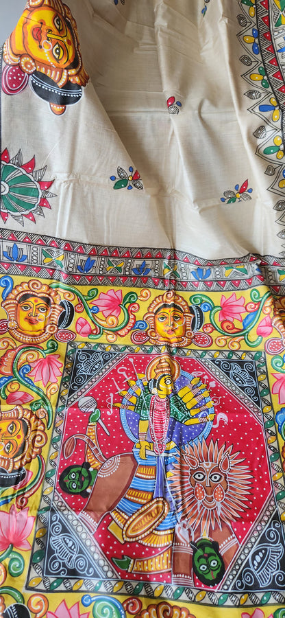 DURGA JI PATTACHITRA SAREE