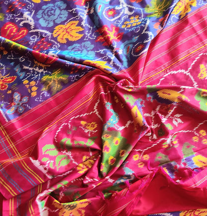 Ikat and Kantha saree