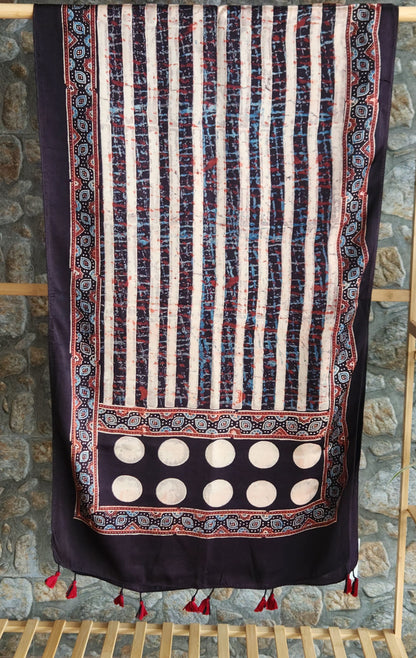 AJRAKH SILK STOLE