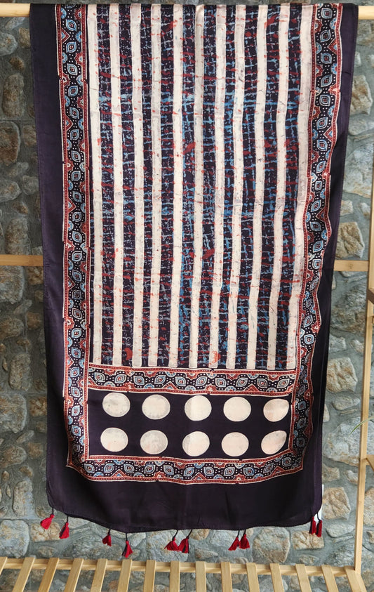 AJRAKH SILK STOLE
