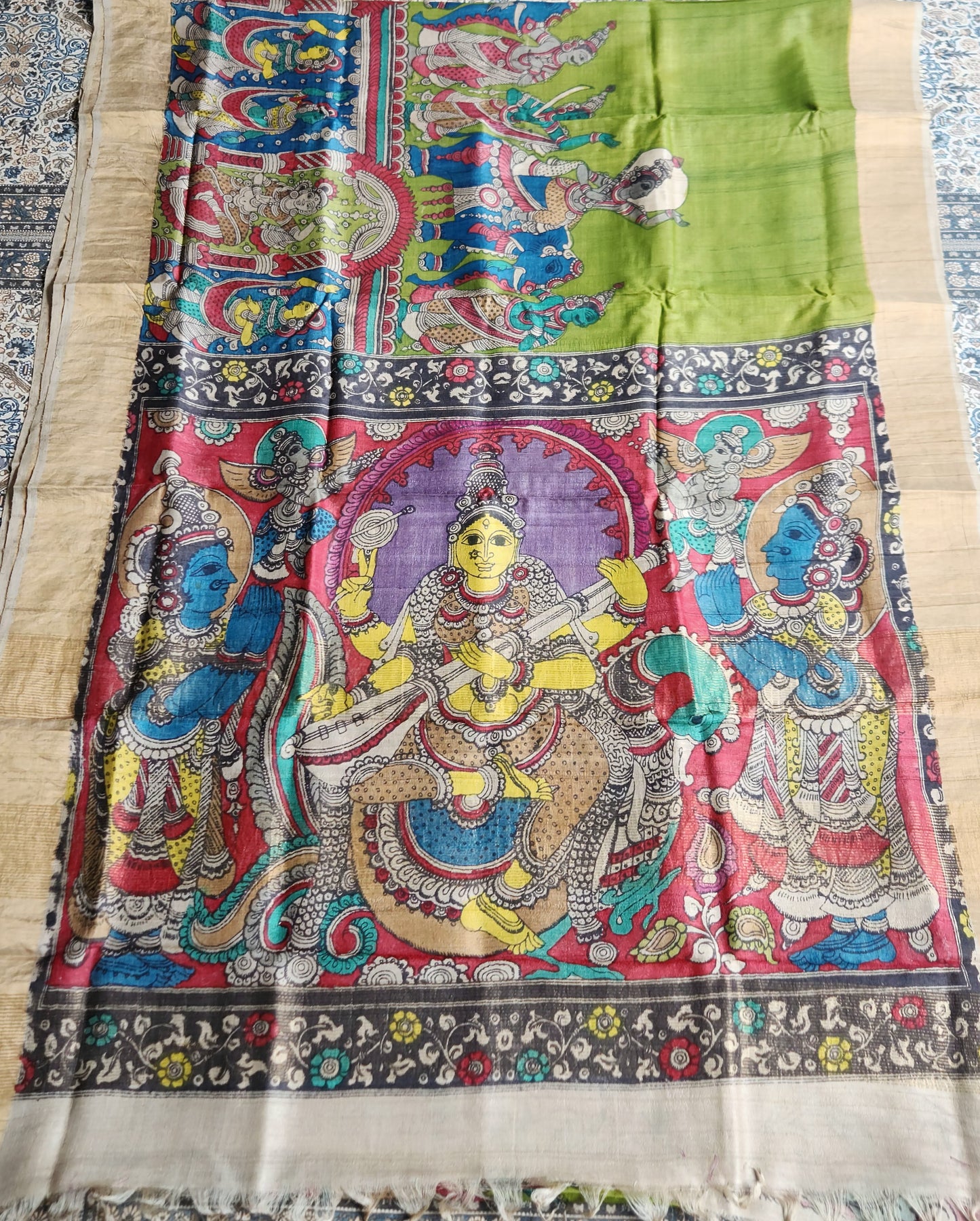 KALAMKARI SILK SAREE - MA SARASWATI