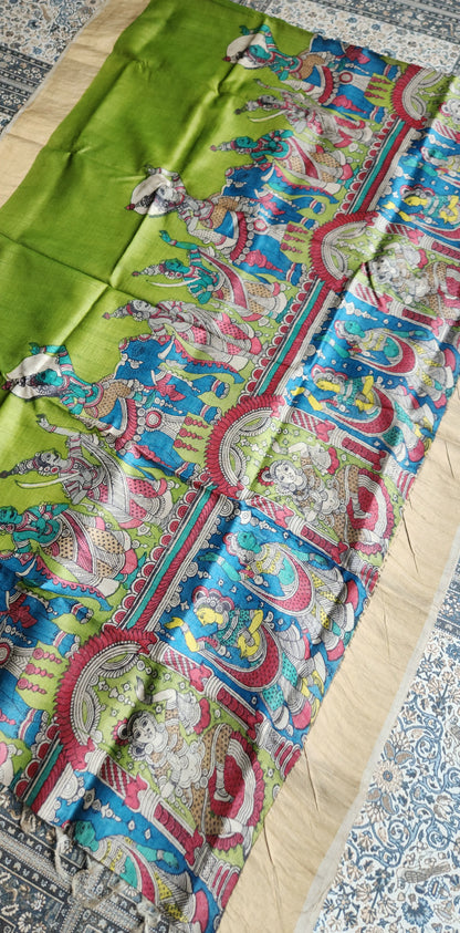 KALAMKARI SILK SAREE - MA SARASWATI