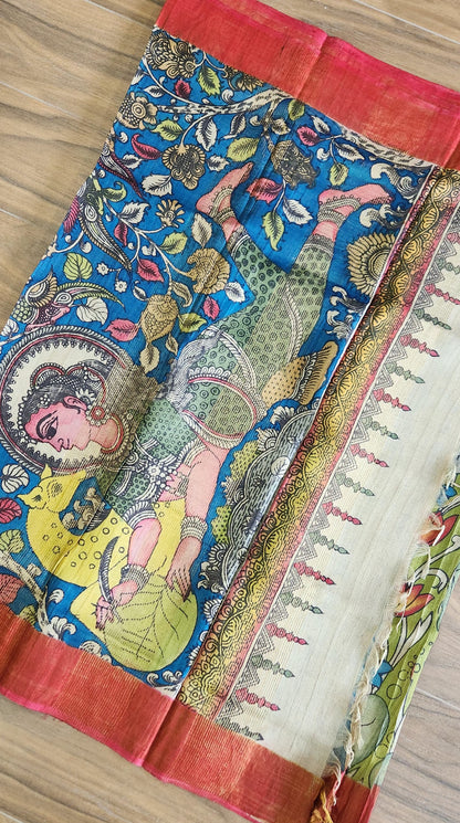 KALAMKARI SILK SAREE - SHAKUNTALA