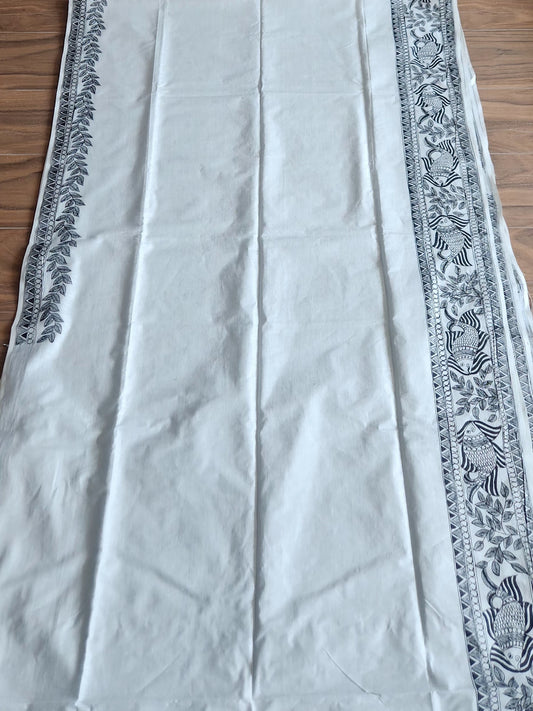 MADHUBANI LINEN SAREE