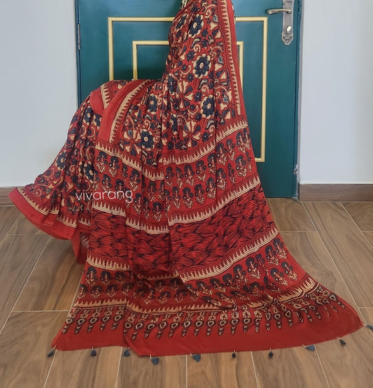 AJRAKH SILK SAREE