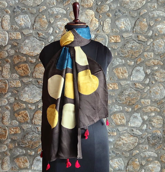 Ajrakh stole silk stole scarves coprorate gifts Indian gifts handmade gift