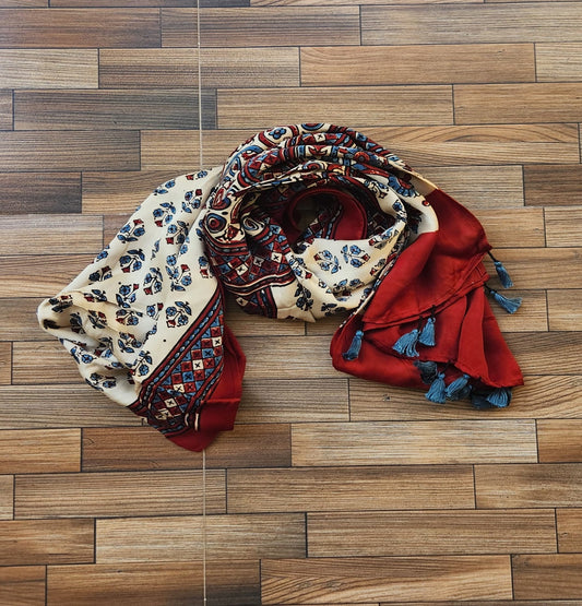 AJRAKH SILK STOLE