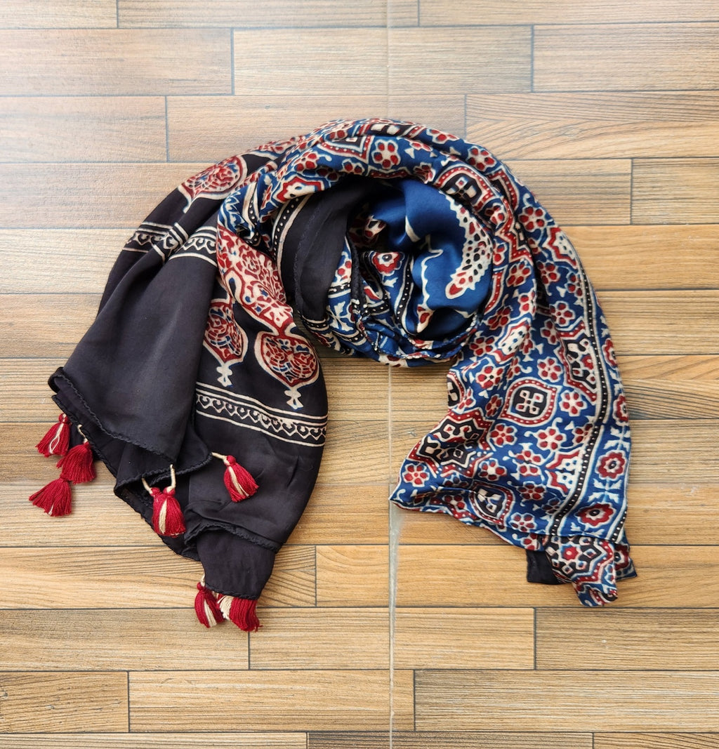 ajrakh stole ajrakh dupattas modalsilk stoles gift Indian Diwali gifts corporate gifts