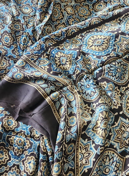 Ajrakh saree silksaree office sarees