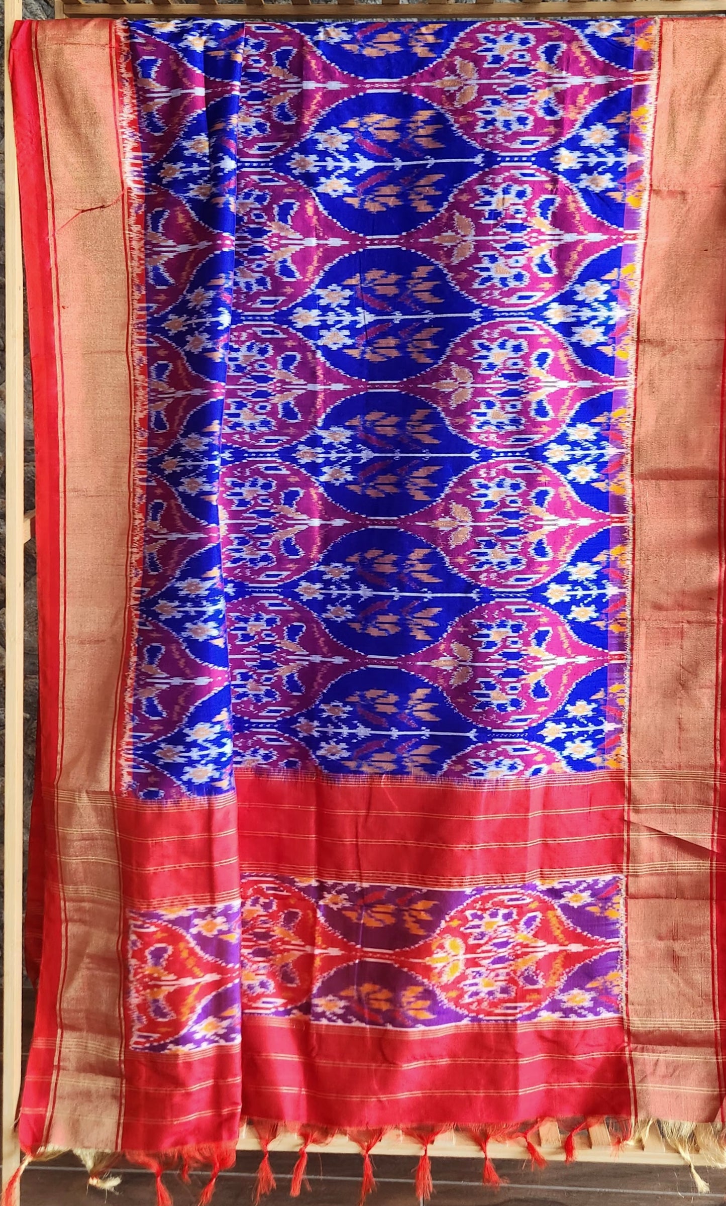 BLue dupatta Red dupatta silk dupatta patola dupatta wedding dupatta Indian gifts