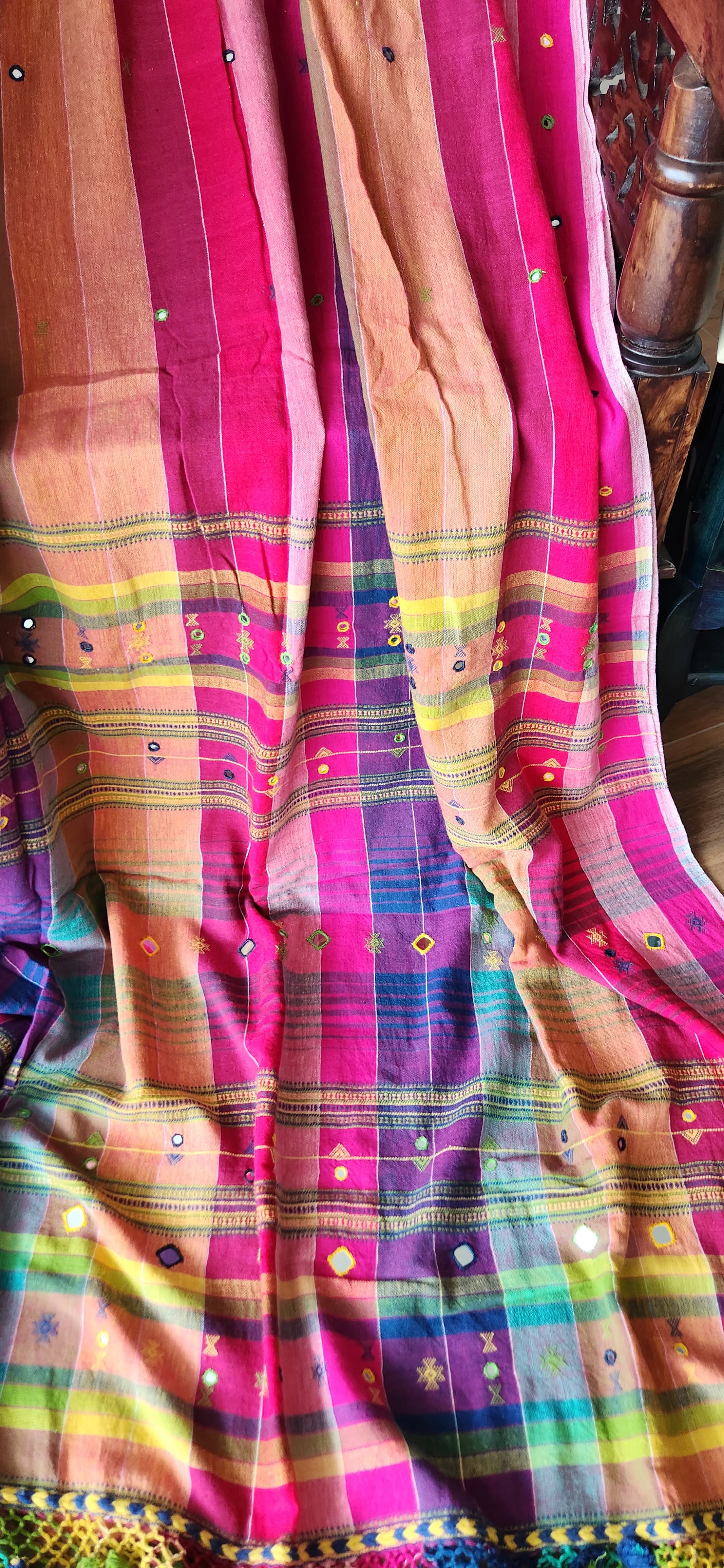 Bhujodi saree Rainbow saree coton saree handmade saree colorful saree handloom saree