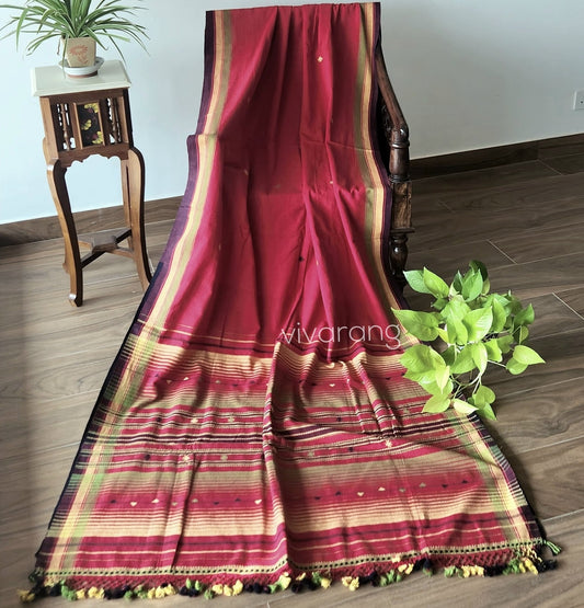Bhujodi saree cotton saree handloom saree officewear saree Red saree