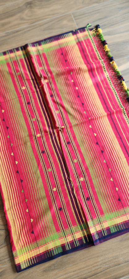 Bhujodi saree cotton saree handloom saree officewear saree Redsaree