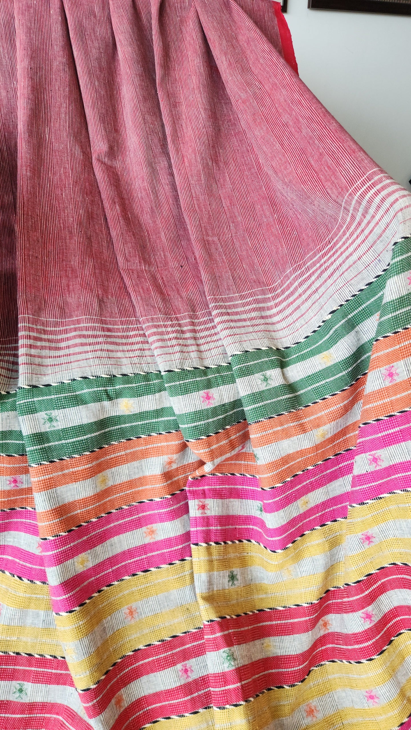 Bhujodi saree kala cotton saree handloom saree Gaatha iTokri saree for gifting colorful saree unique saree Indian gifts