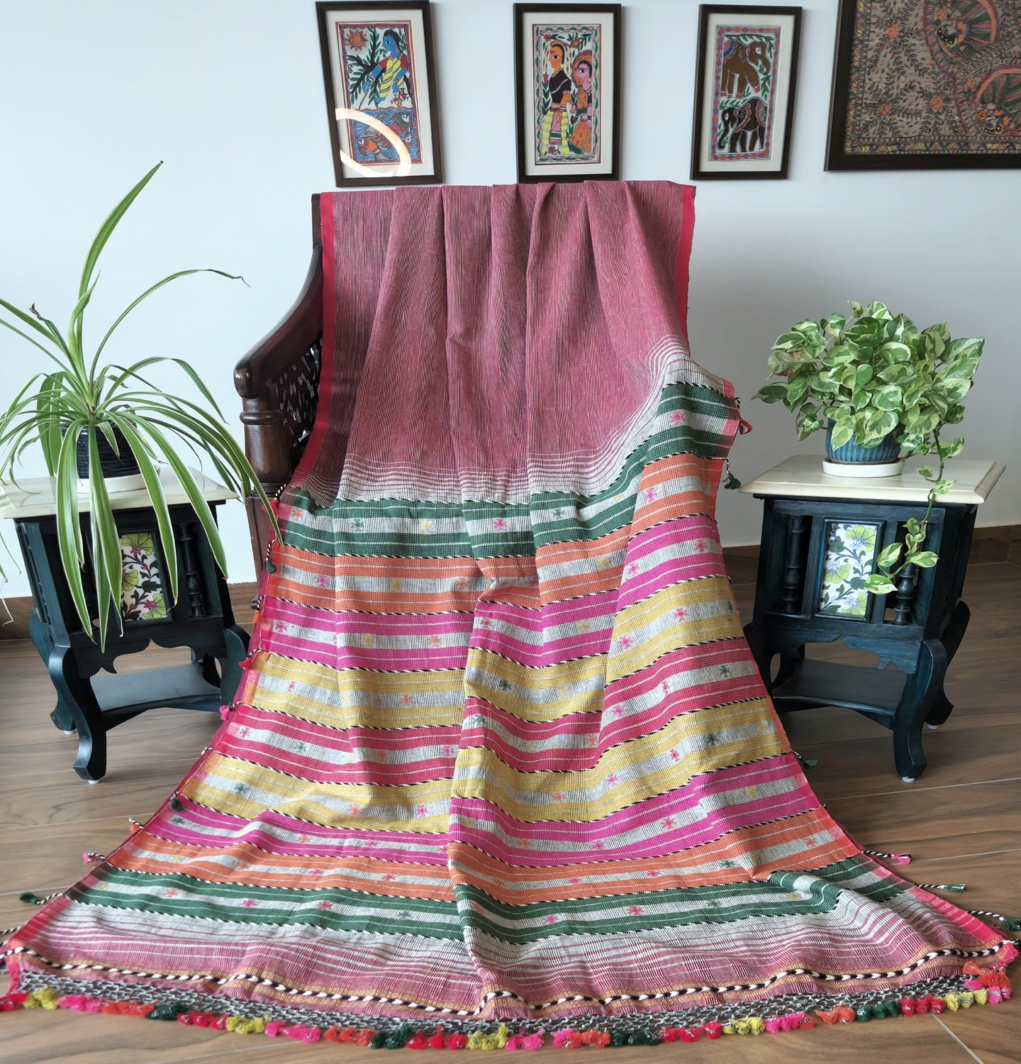 Bhujodi saree kala cotton saree handloom saree Gaatha iTokri saree for gifting colorful saree unique saree Indian gifts