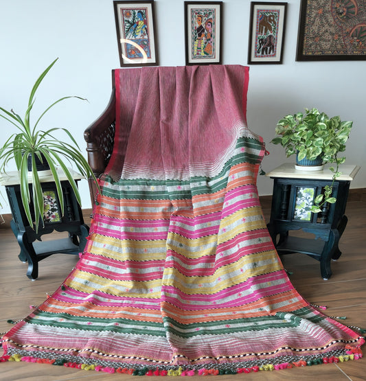Bhujodi saree kala cotton saree handloom saree Gaatha iTokri saree for gifting colorful saree unique saree Indian gifts