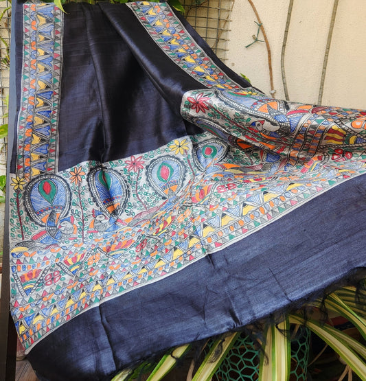 MADHUBANI DUPATTA -Mor