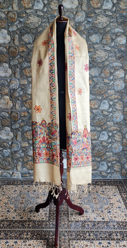 Corporate gifts Madhubani stole Indian gifts handmade stoles silk dupatta Diwali gifting