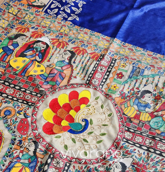DESIGNER MADHUBANI ZARDOSI SAREE - WEDDING