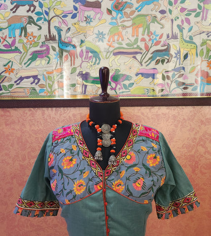 COTTON FABRIC BLOUSE