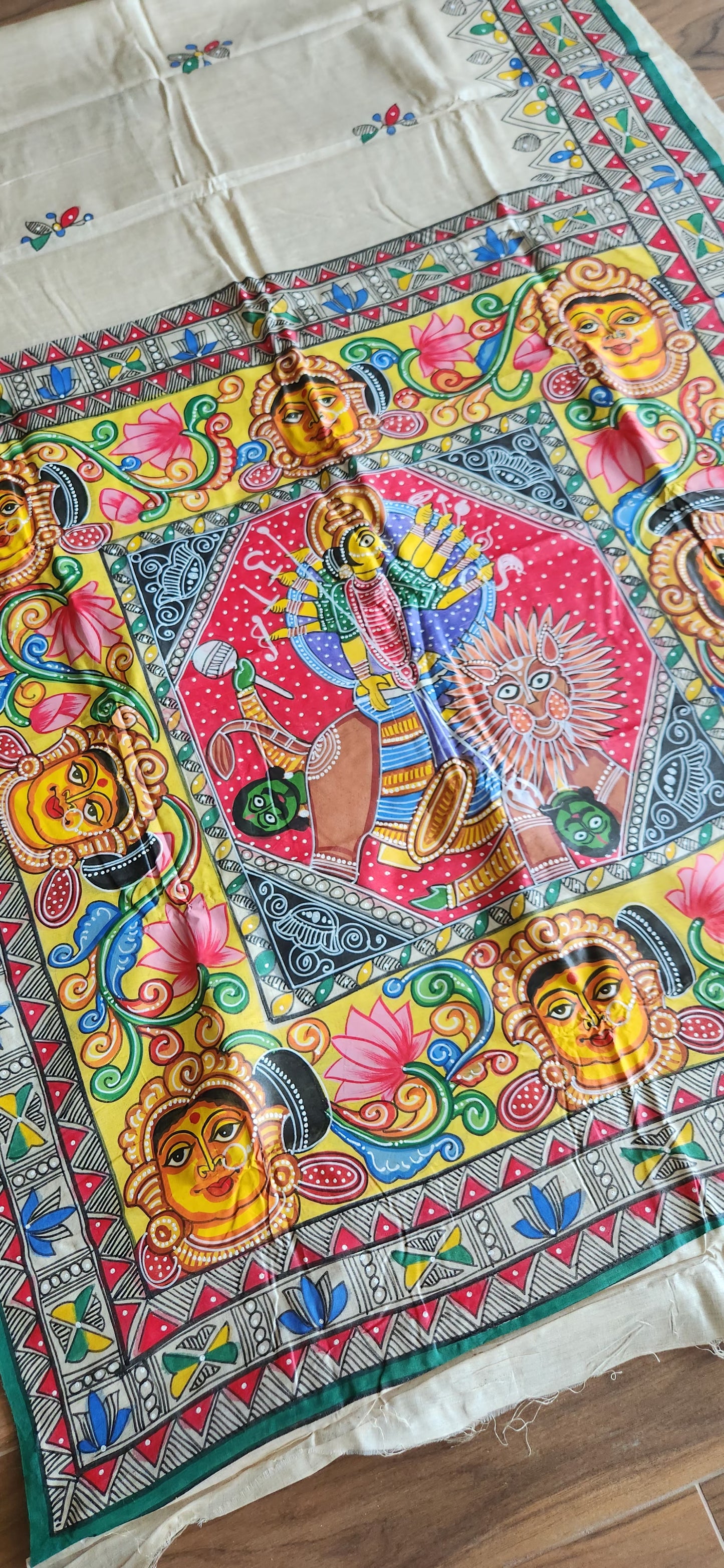Durgaji saree Pattachitra saree silk saree Pujo shopping