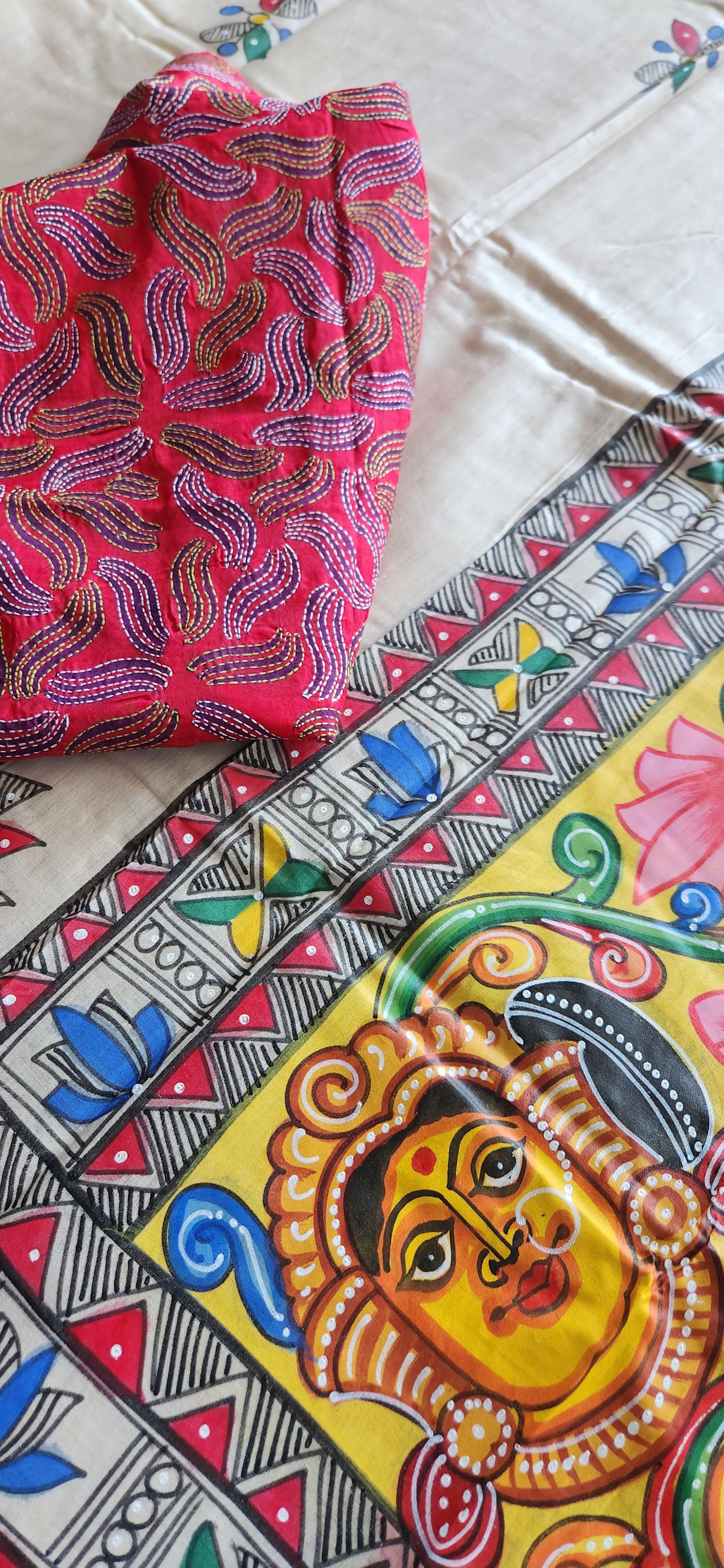Durgaji saree Pattachitra saree silk saree Pujo shopping