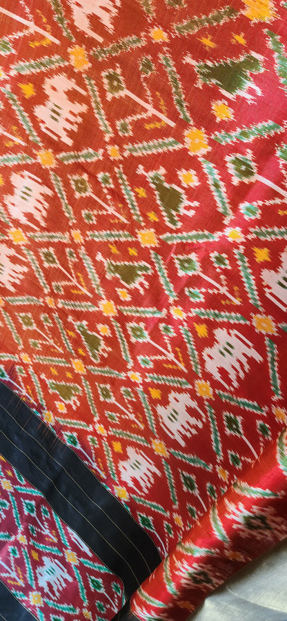 Ikat dupatta Red dupatta Black dupatta patola dupatta silk dupatta wedding dupatta