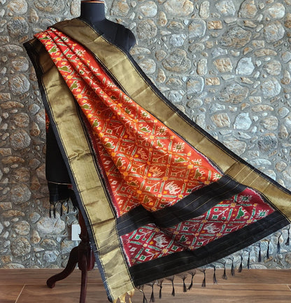 Ikat dupatta Red dupatta Black dupatta patola dupatta silk dupatta wedding dupatta